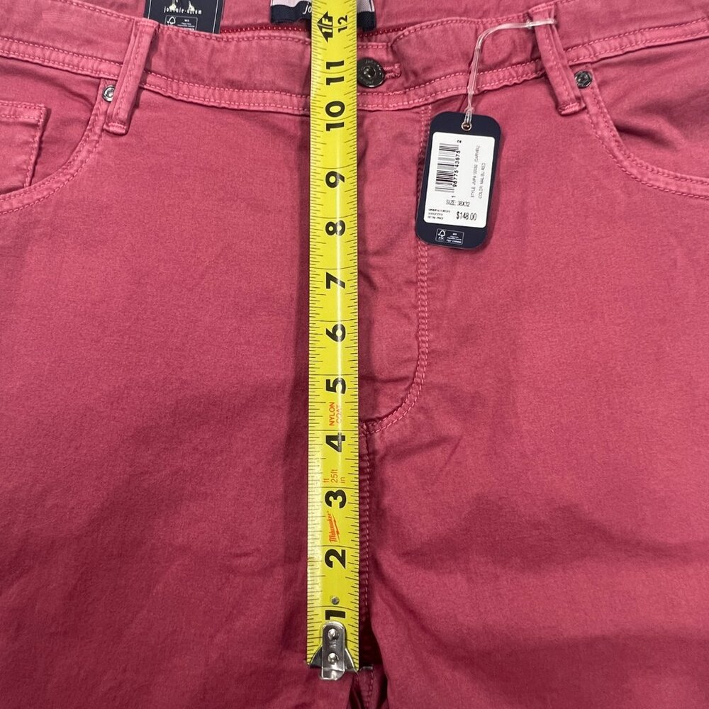johnnie-O Carmel Sateen 5-Pocket Pants Malibu Red Size 38X32 - Picture 7 of 10